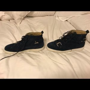 Used Christian Louboutin BlueSuede Sneakers Size42